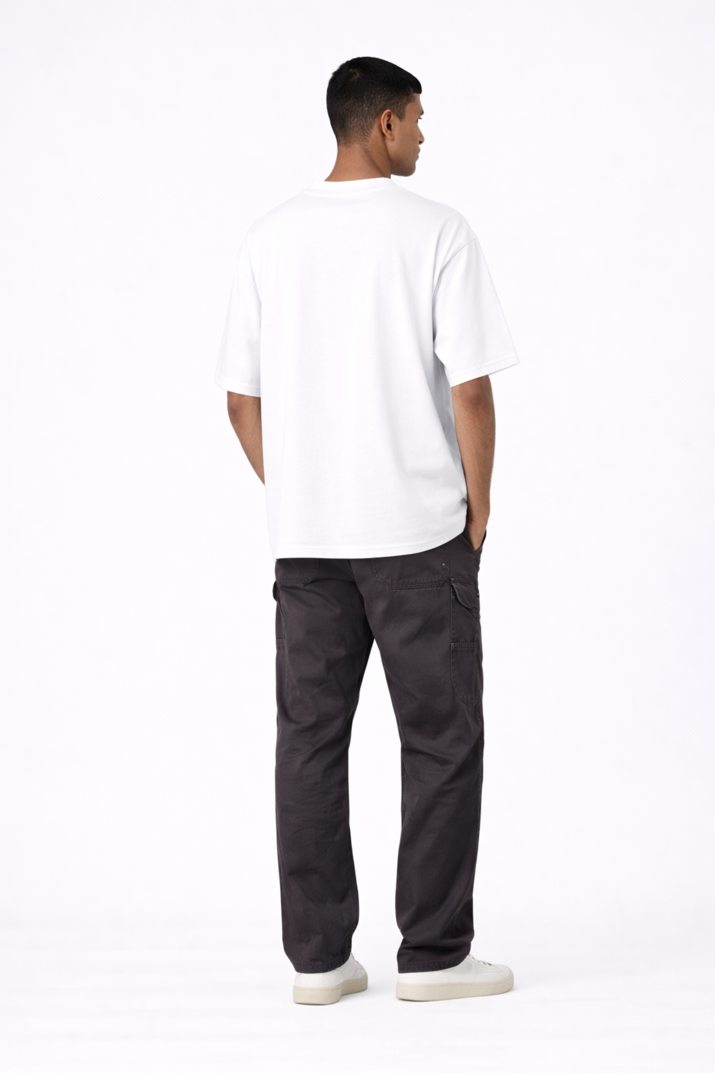 American Legend Skull Graphic Oversized White T-Shirt