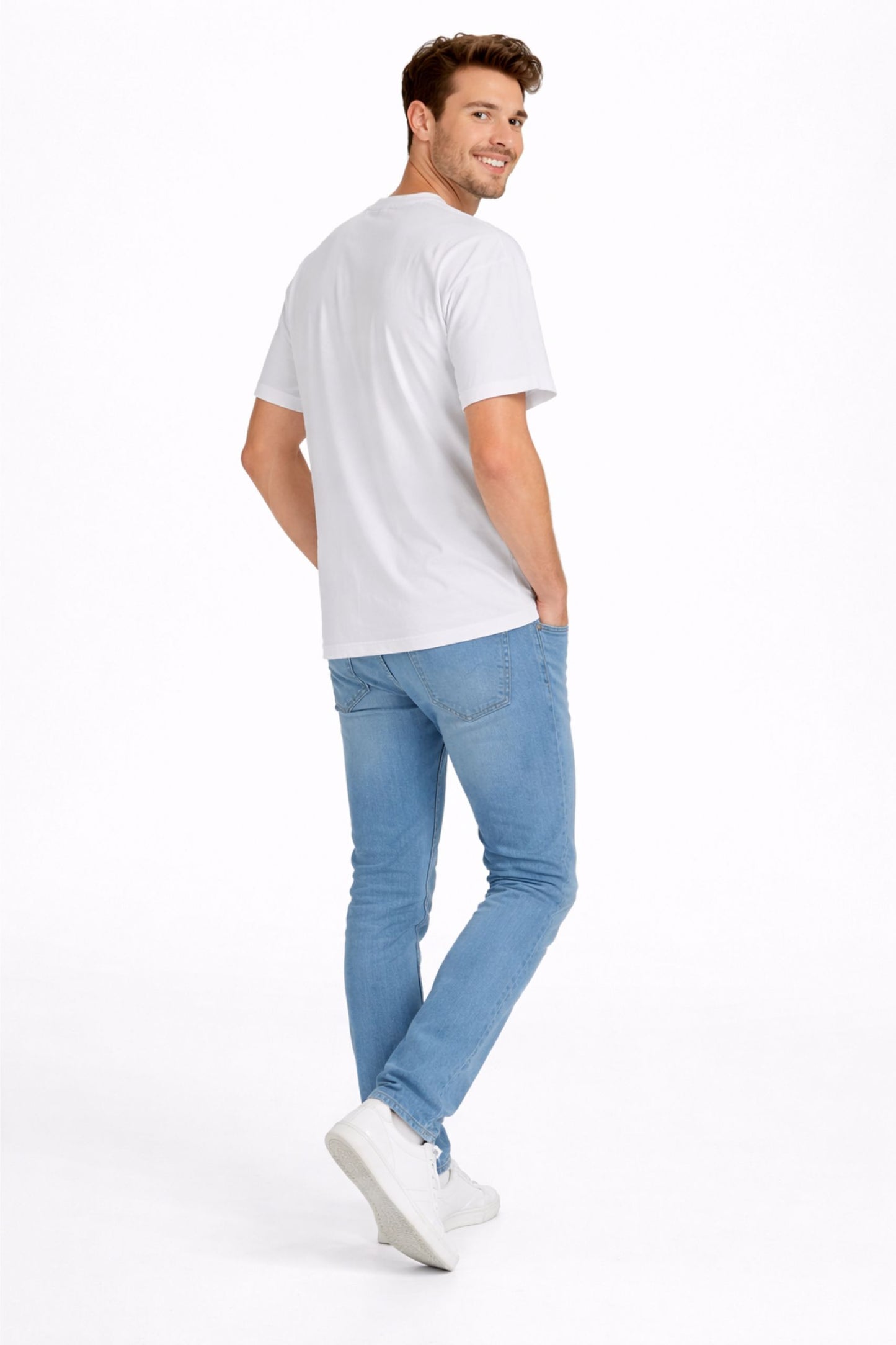 White Graphic Print Regular Fit T-Shirt