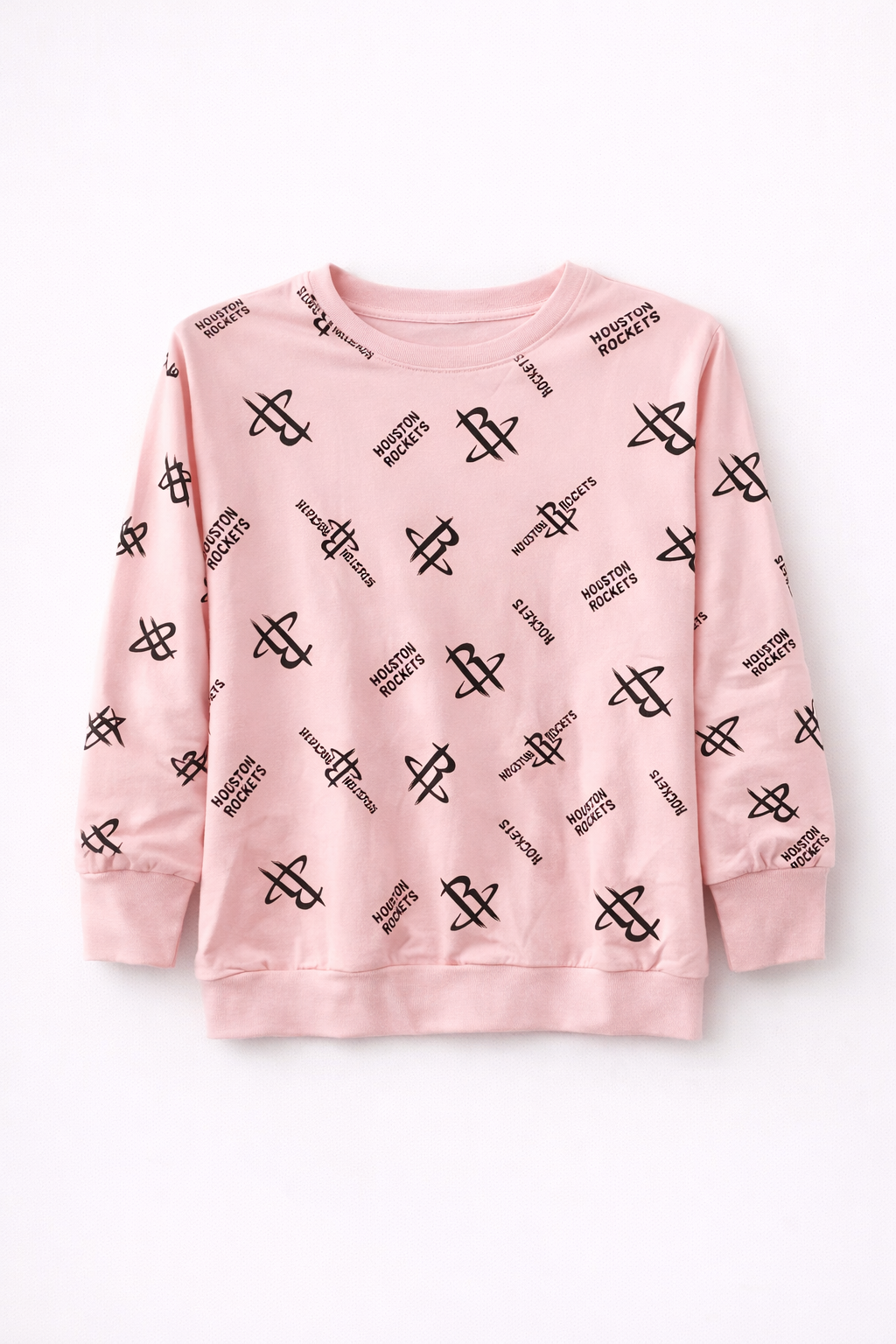 Pink All-Over Print Crewneck Sweatshirt