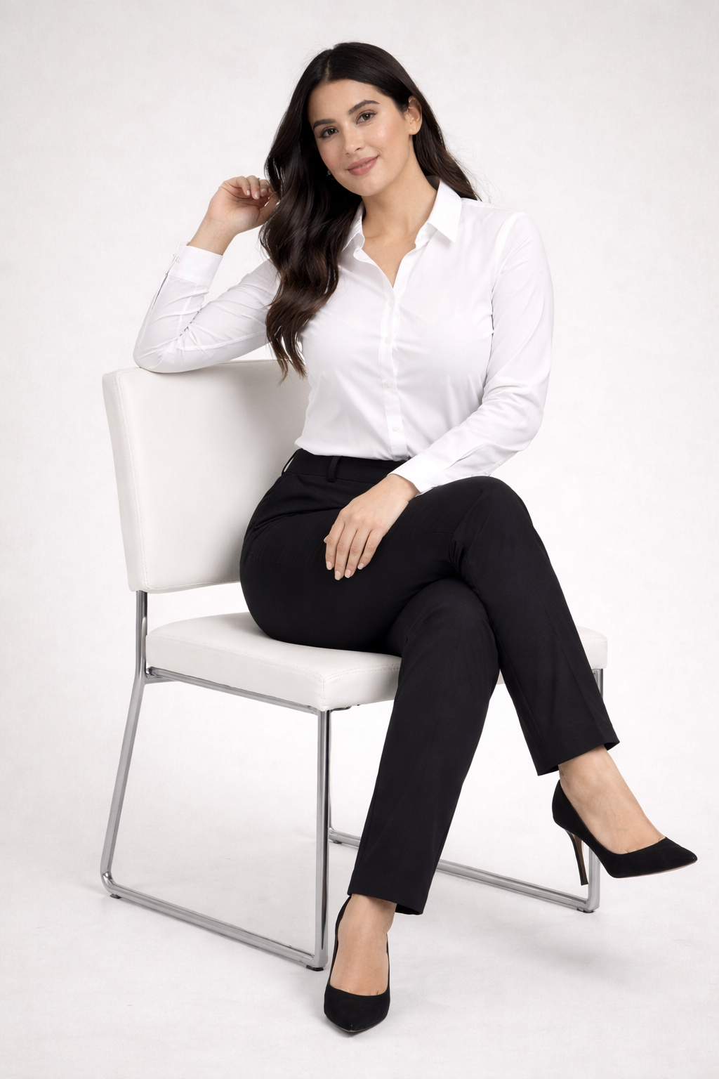 Women’s Black Formal Straight Fit Pants