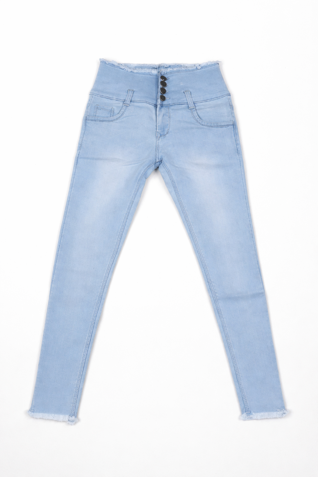 Light Blue High Waist Skinny Fit Denim Jeans
