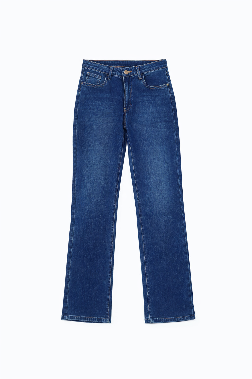 Mid Blue Straight Fit Denim Jeans