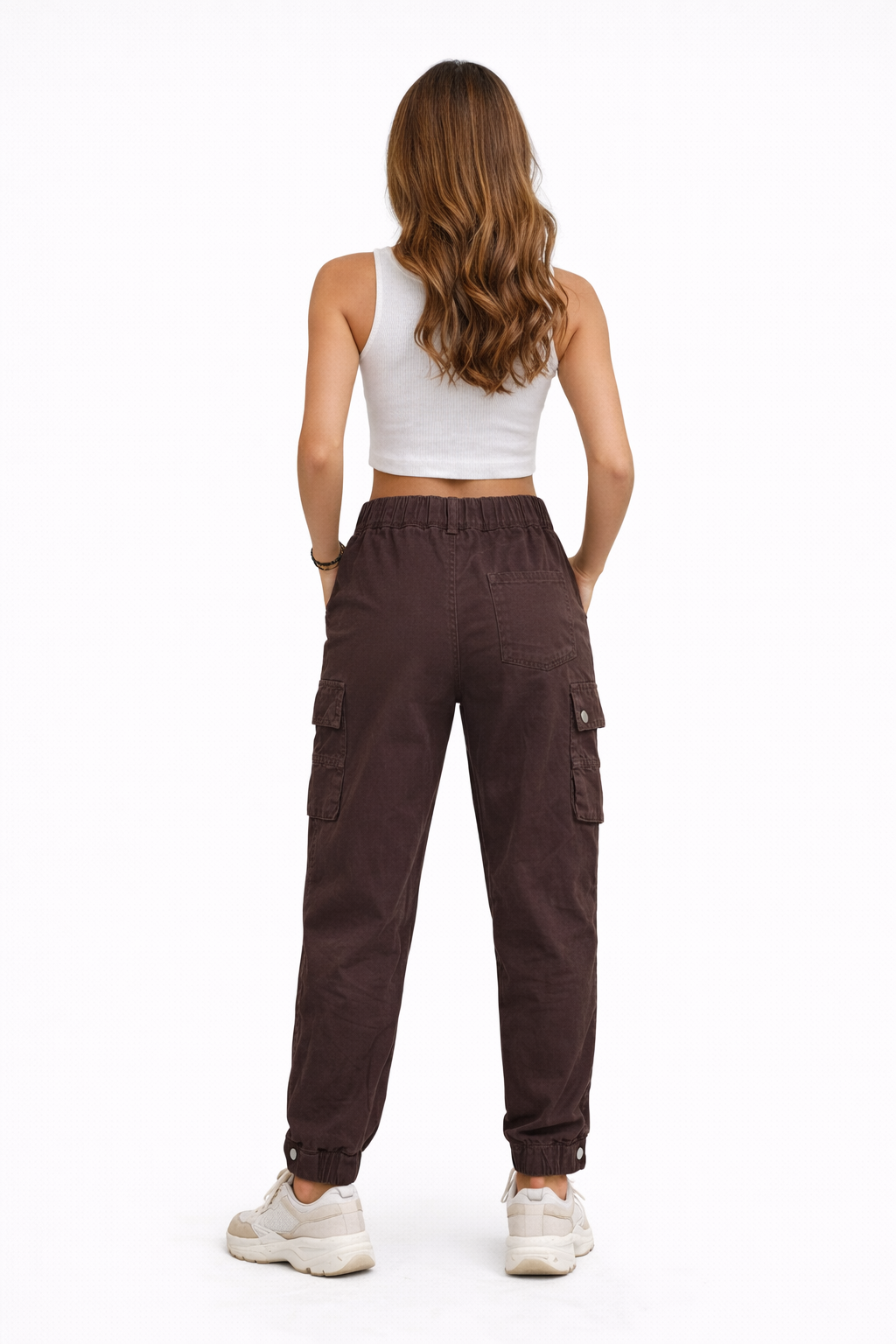 Brown Cargo Jogger Pants