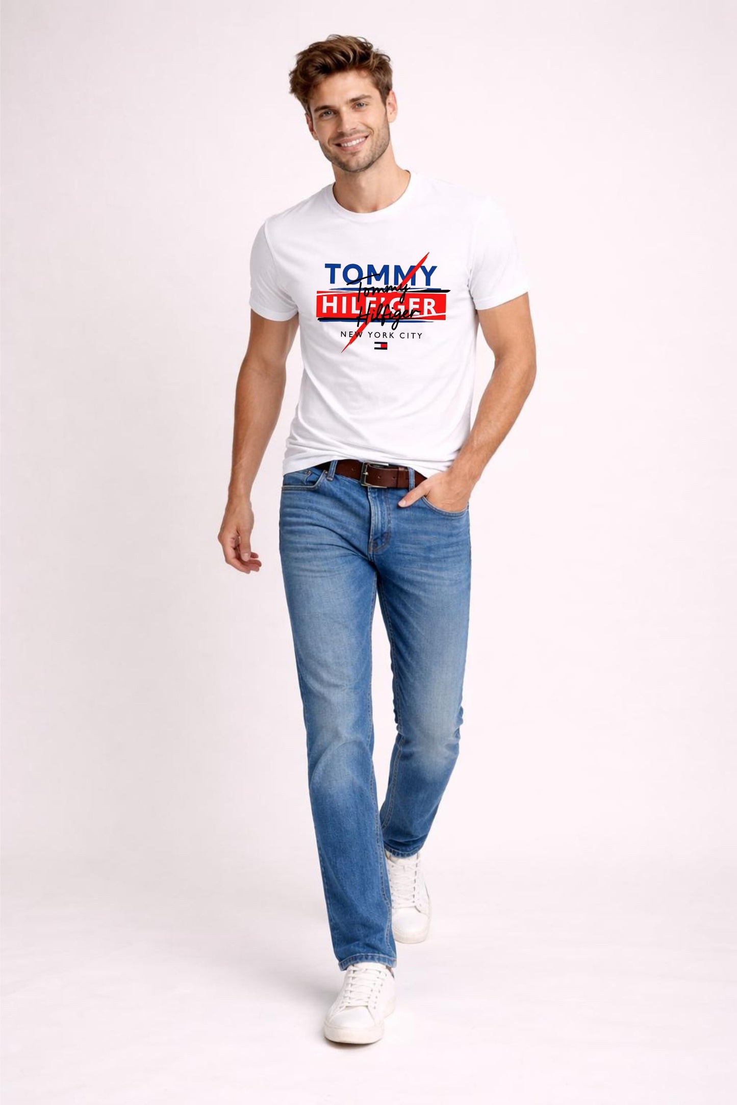 White Graphic Printed T-Shirt