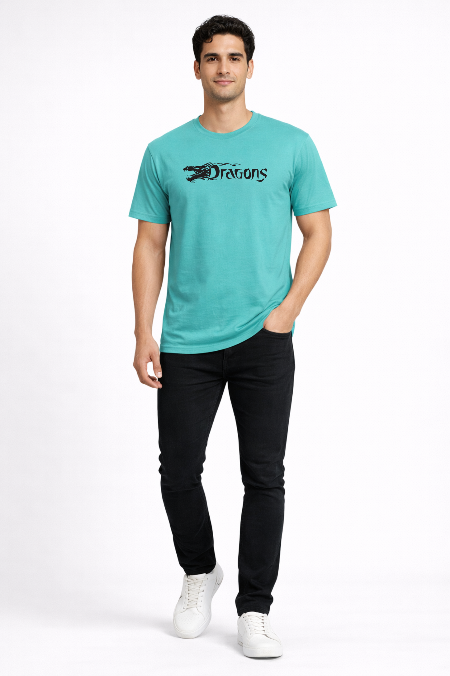 Dragons Graphic Printed Cotton T-Shirt