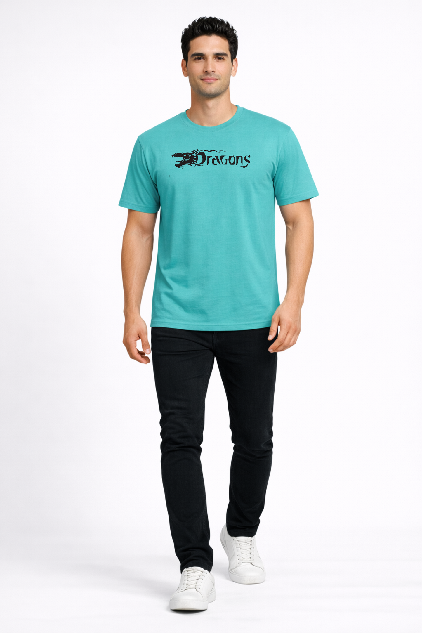 Dragons Graphic Printed Cotton T-Shirt
