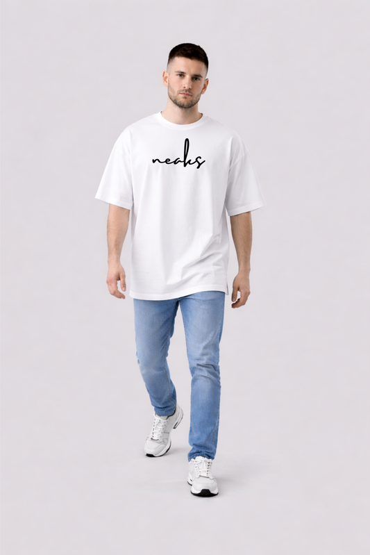 NEAKS White Oversized Logo T-Shirt