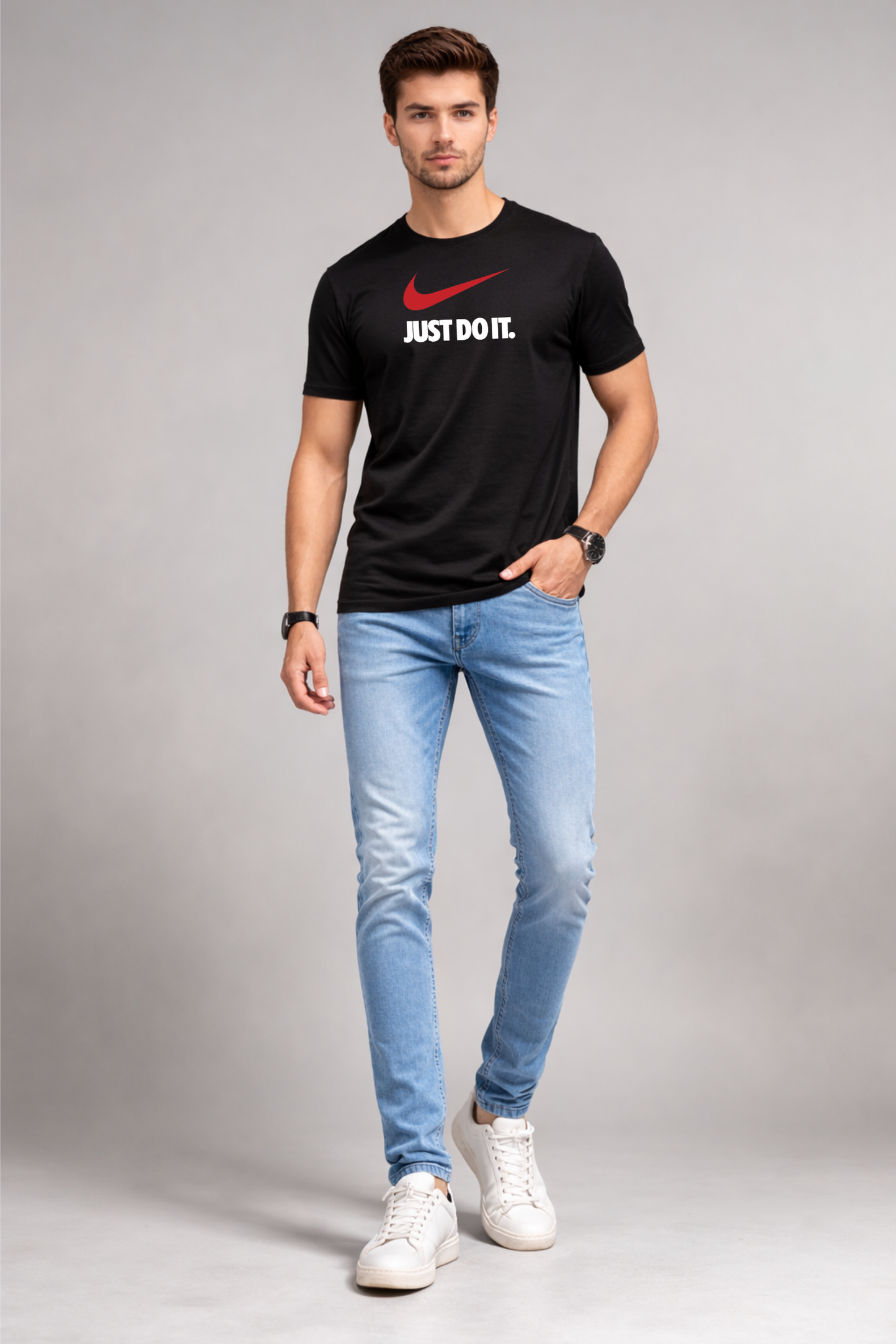Black Printed T-Shirt