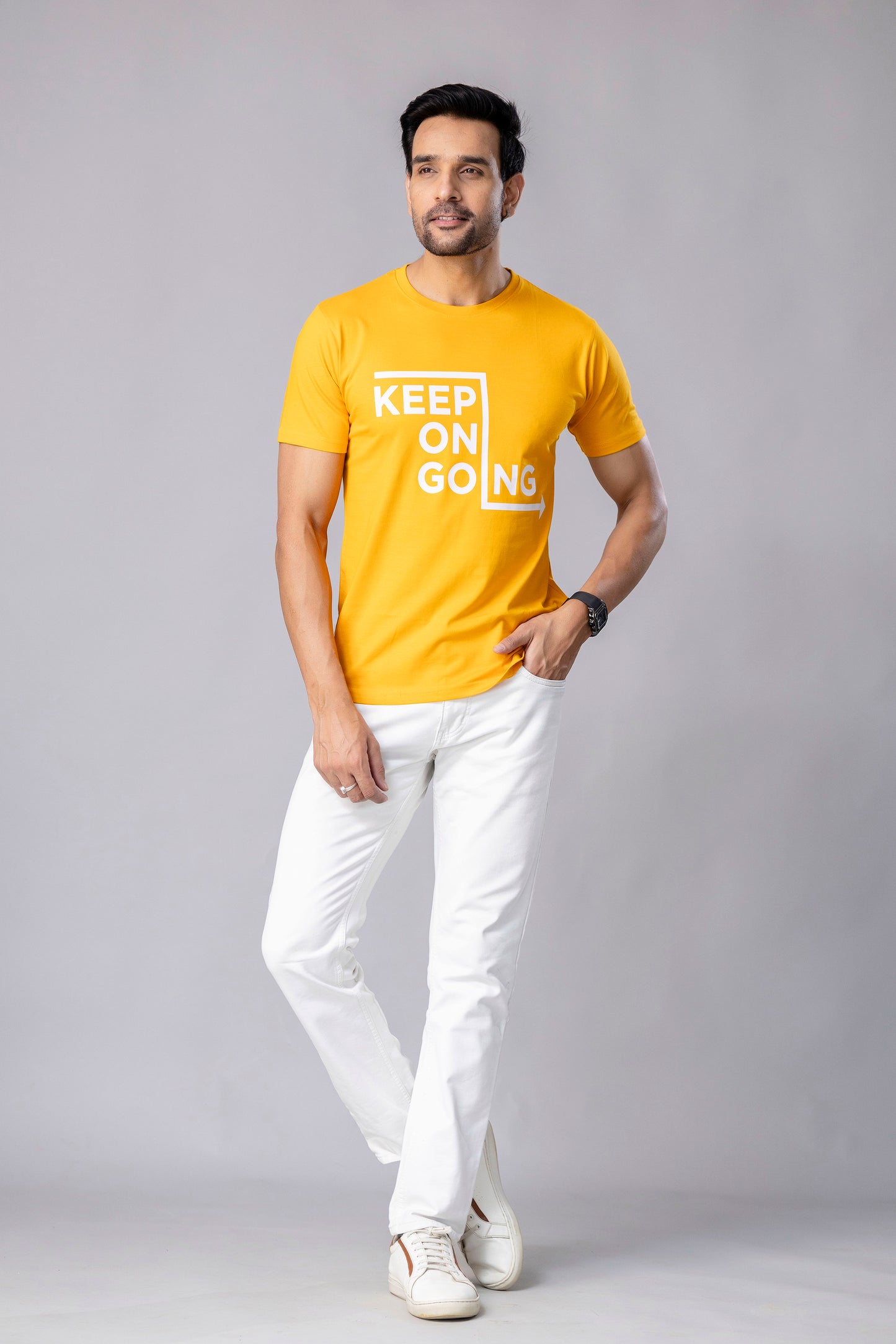 Keep On Going Mustard Yellow T-Shirt