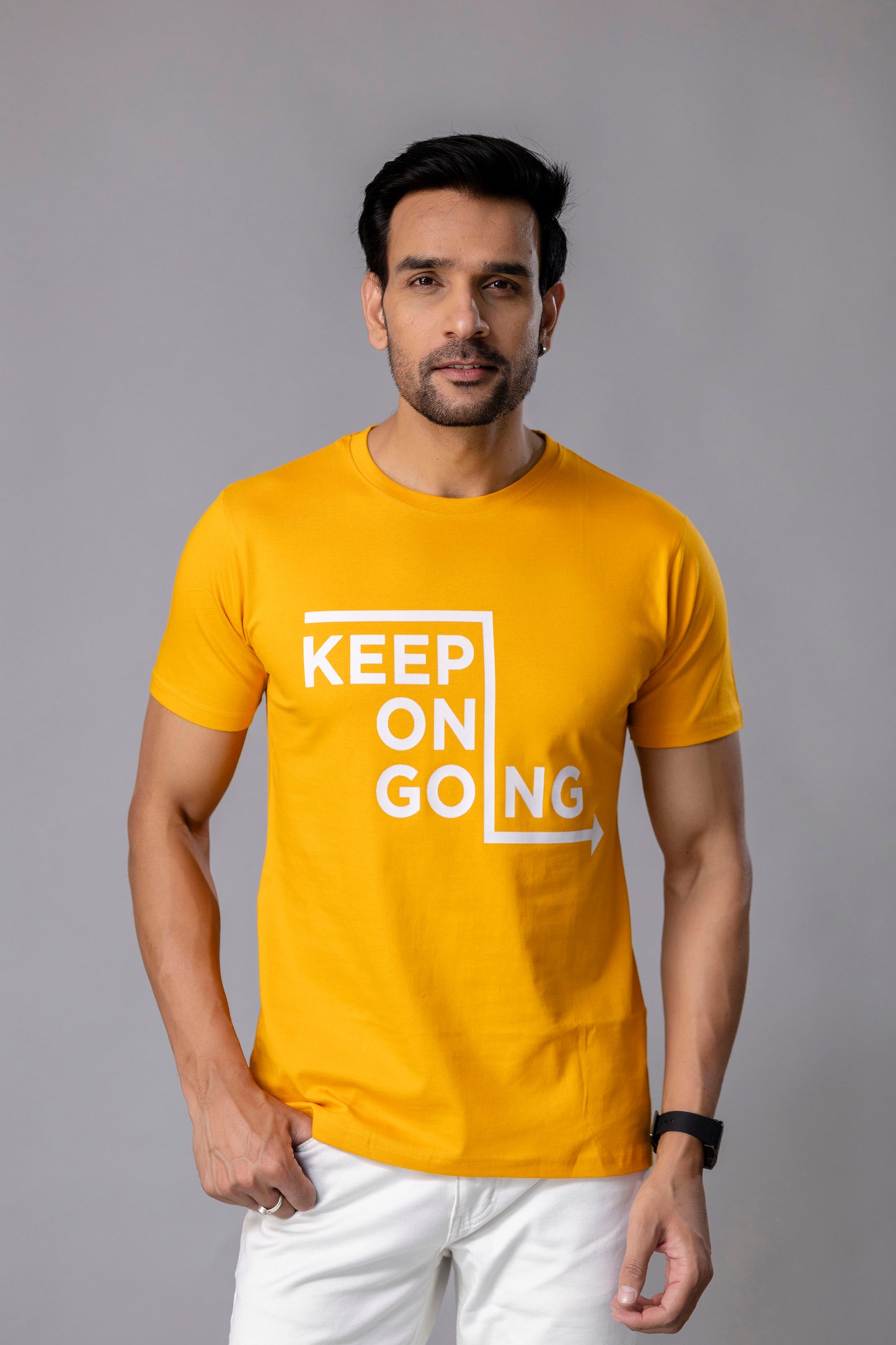 Keep On Going Mustard Yellow T-Shirt