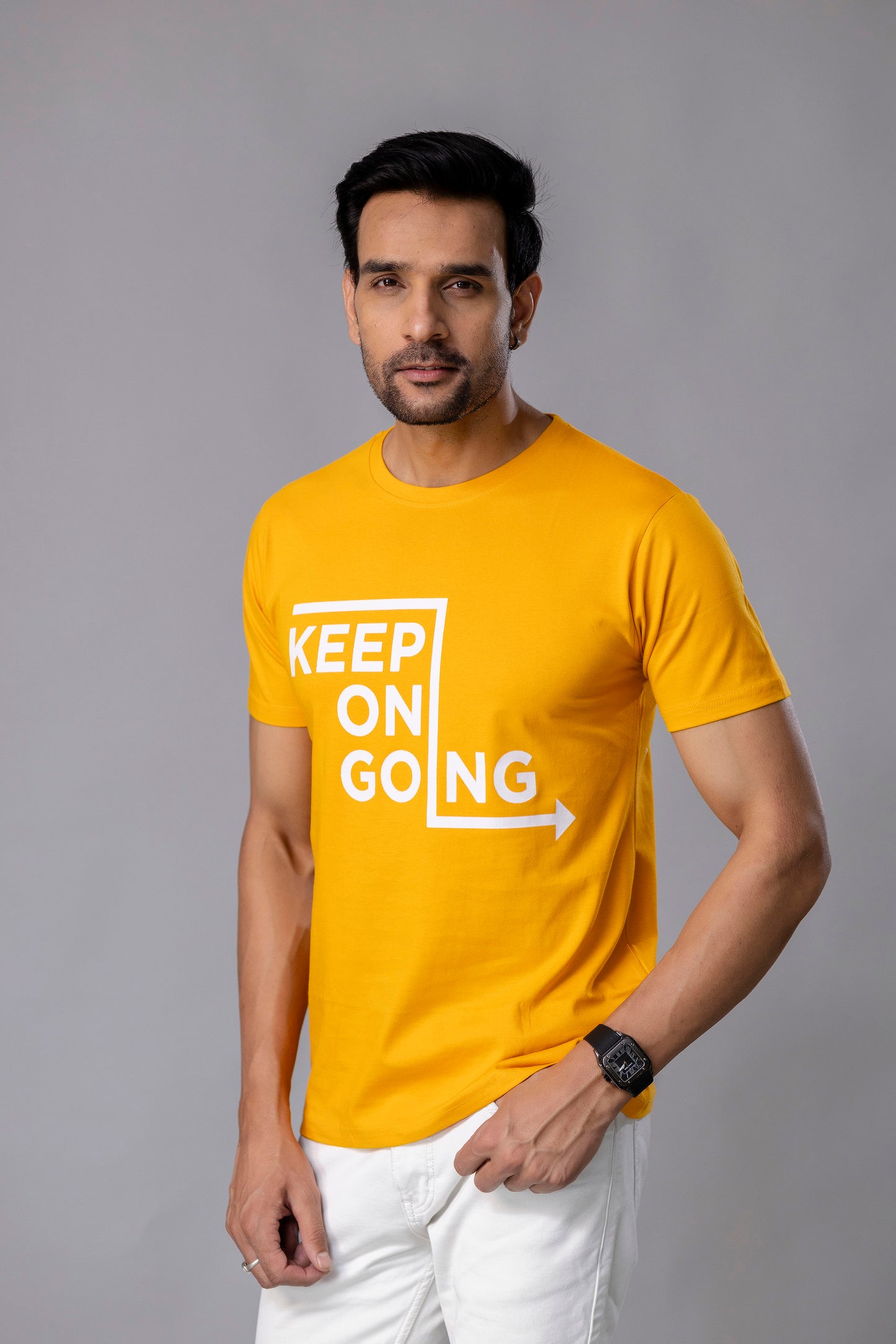 Keep On Going Mustard Yellow T-Shirt