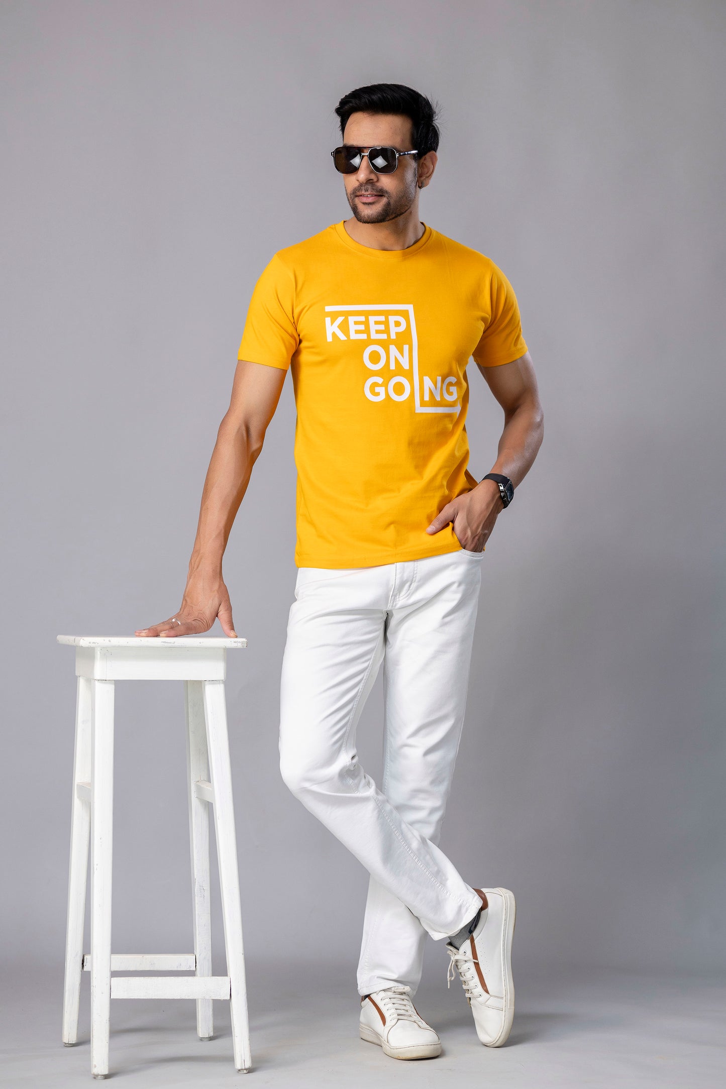 Keep On Going Mustard Yellow T-Shirt