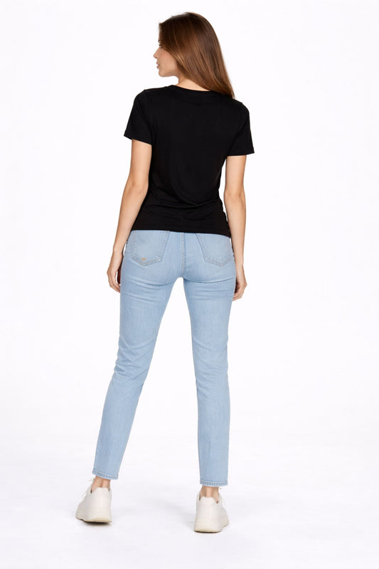 Women’s Black “NICE Teddy” Graphic T-Shirt