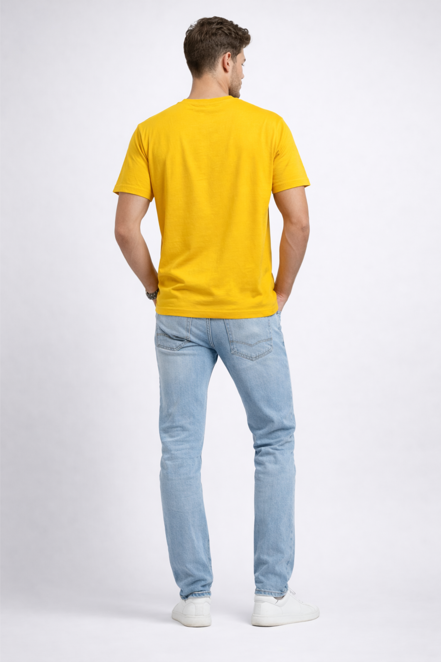 Yellow Printed BOSS T-Shirt