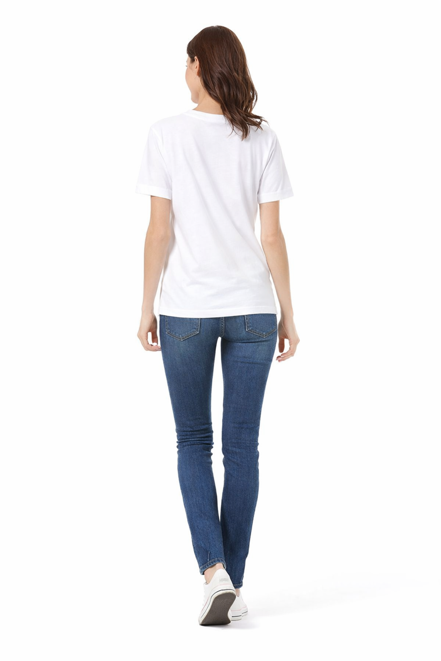 White Regular Fit T-Shirt – Mickey Cartoon Print