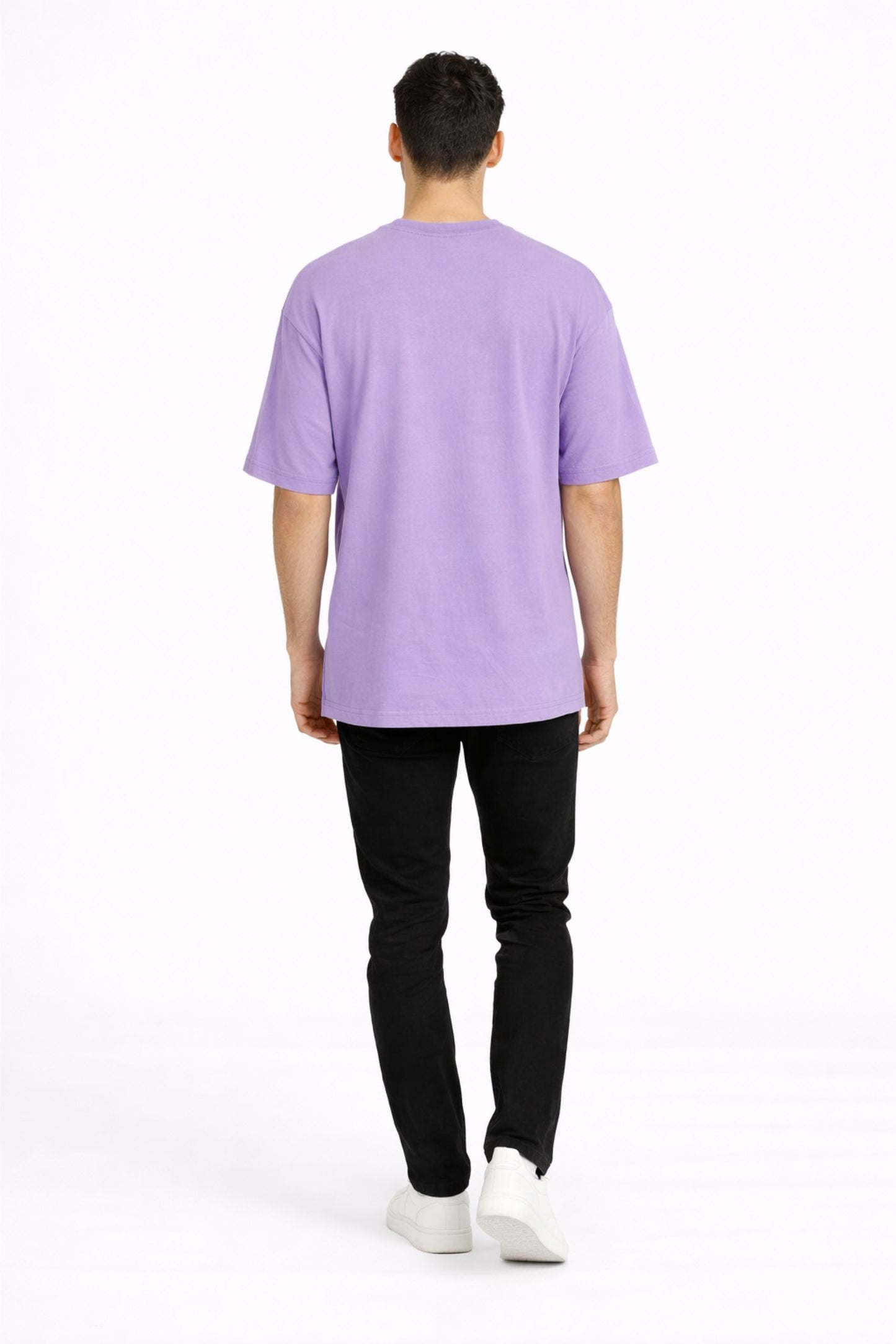 Lavender Oversized Graphic T-Shirt for Men