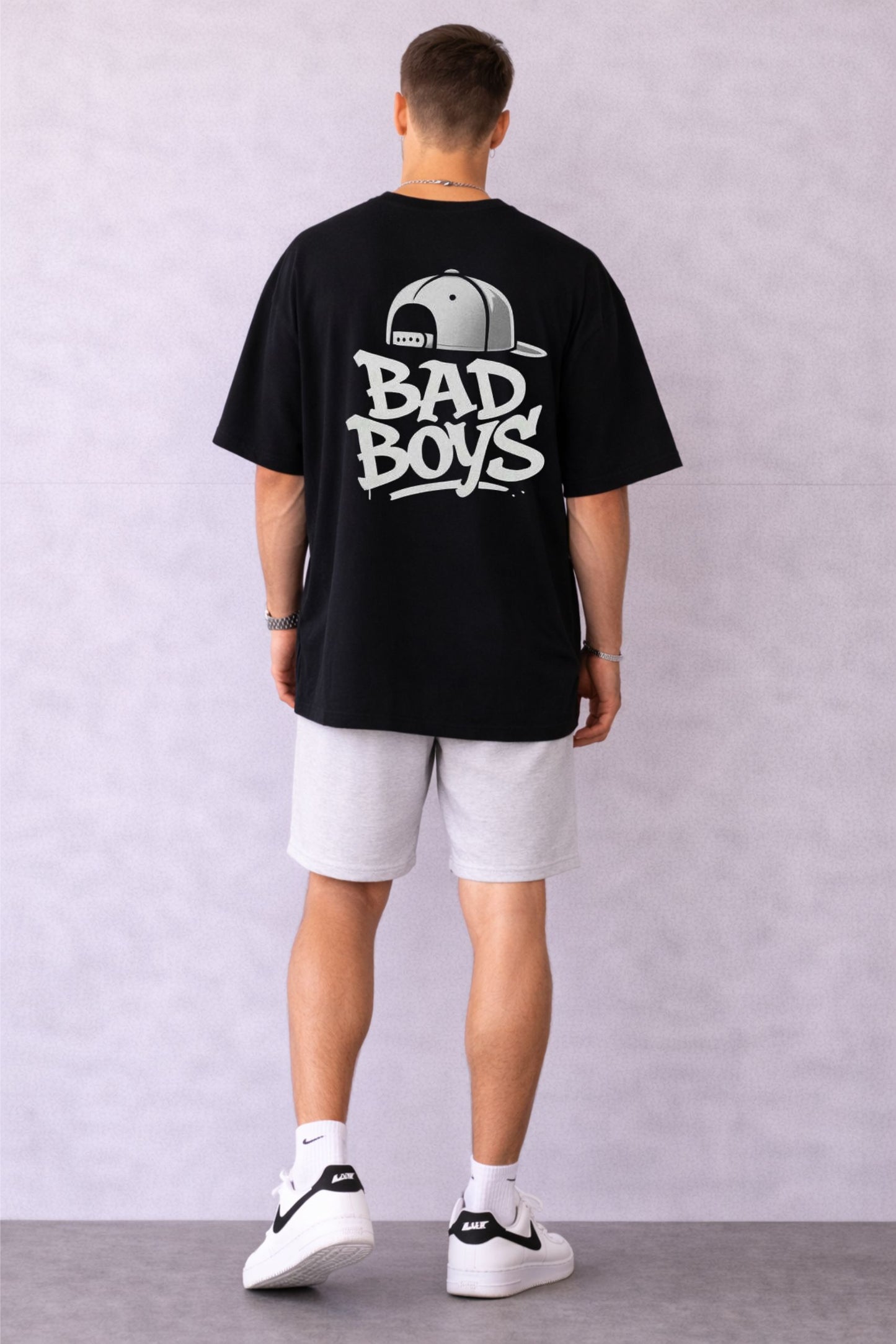Men’s Oversized Black Graphic T-Shirt