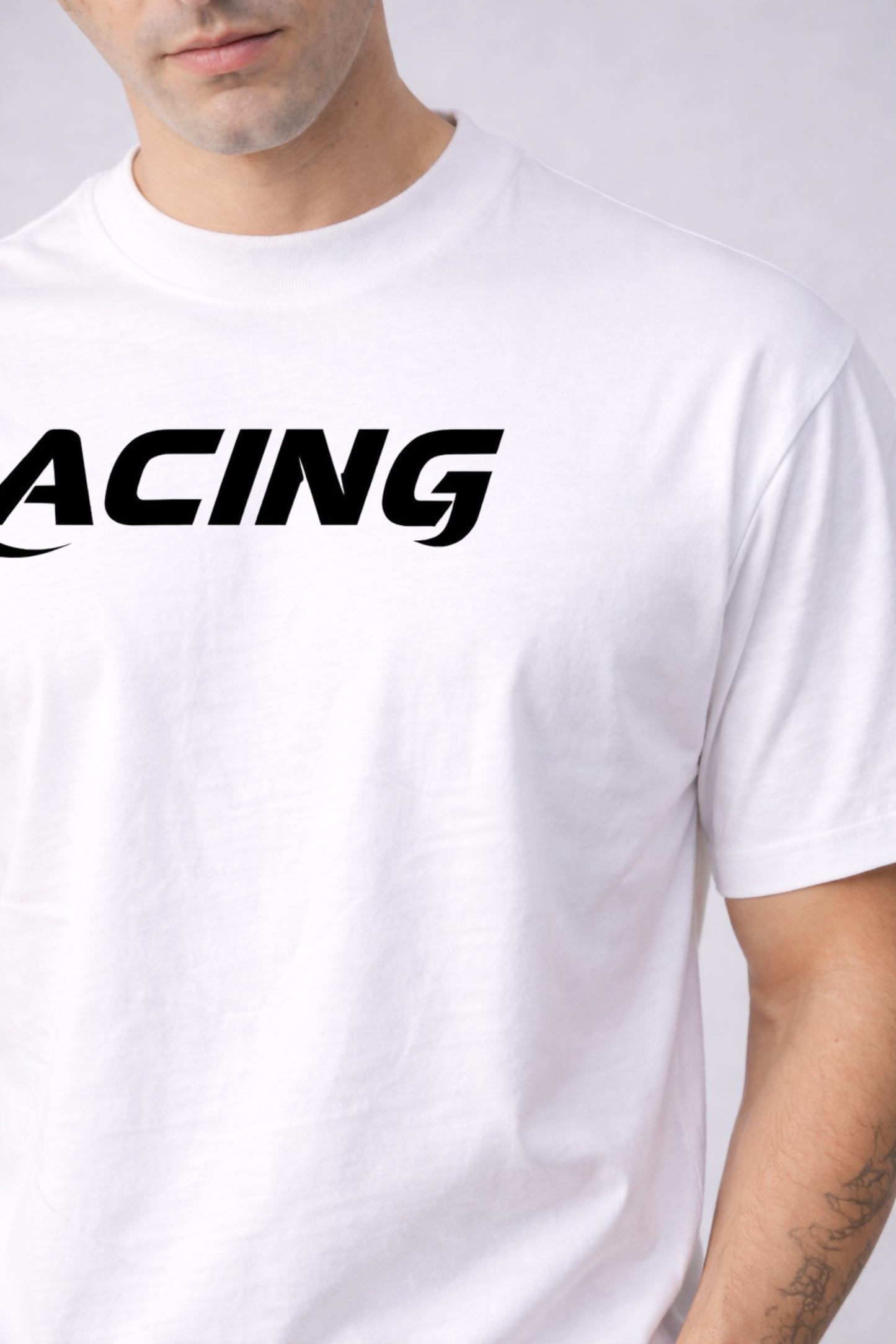 Racing Graphic Casual Cotton T Shirt