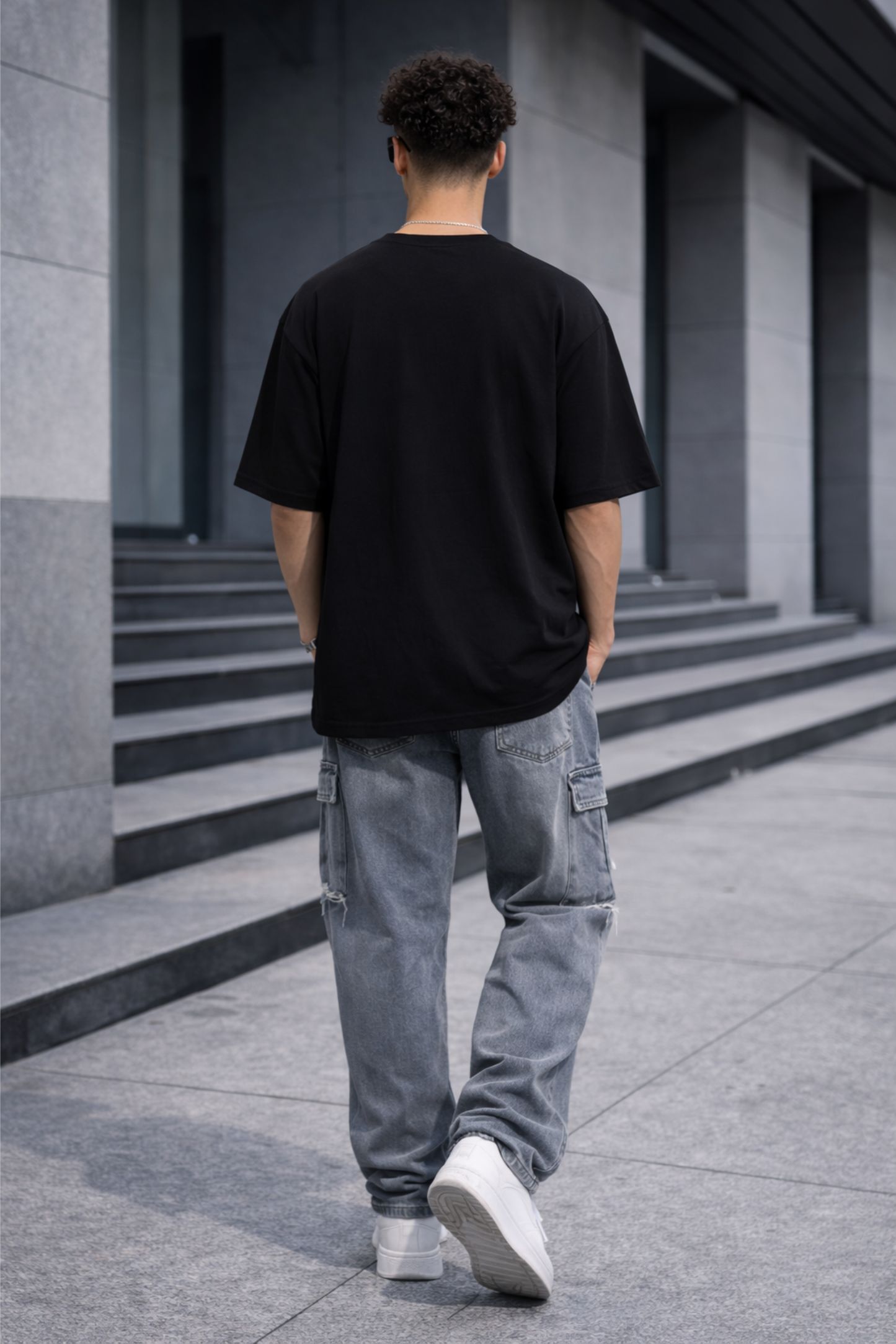 Wild Vibes Oversized Black T-Shirt