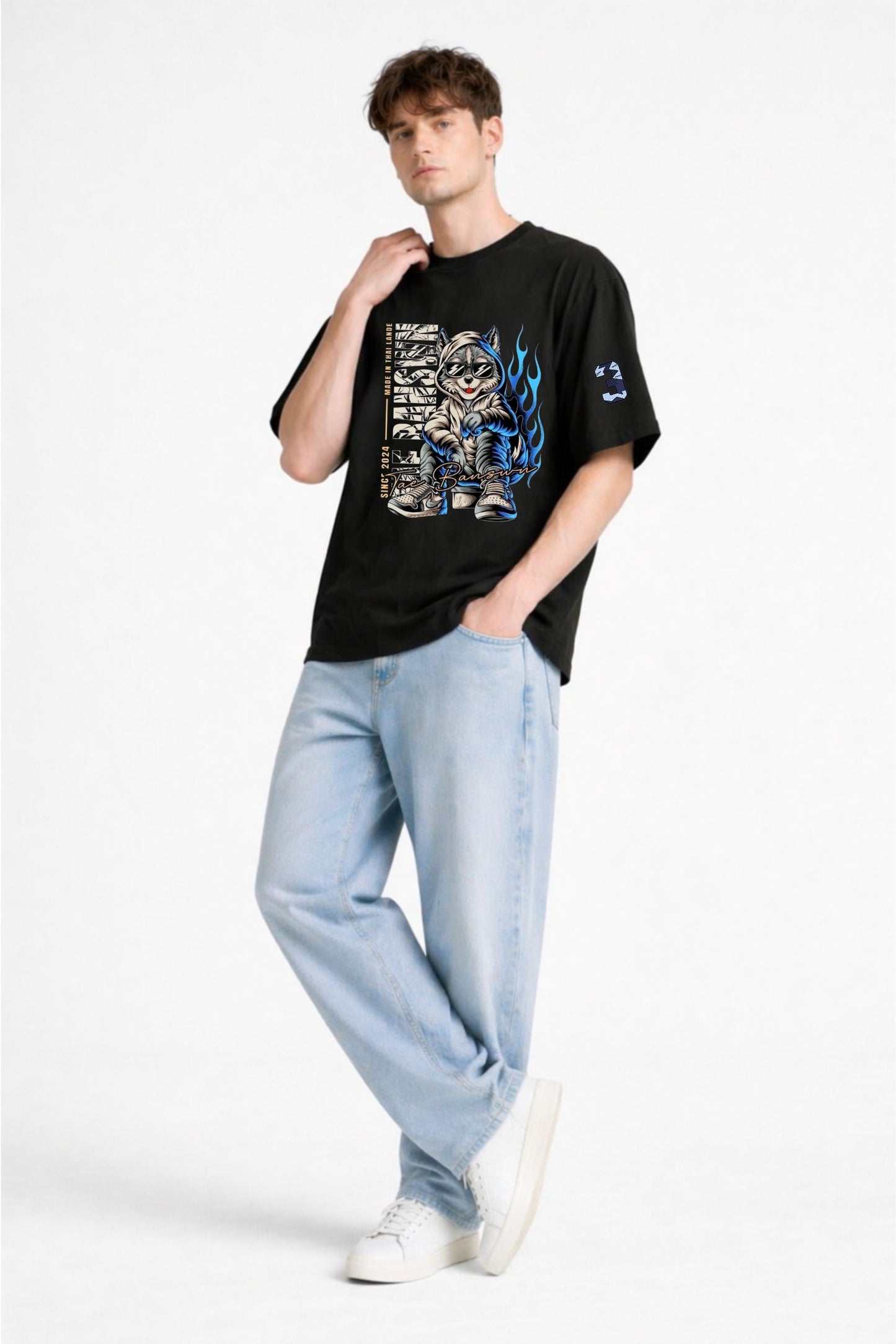 Streetwear Premium Cotton Tee (Black)
