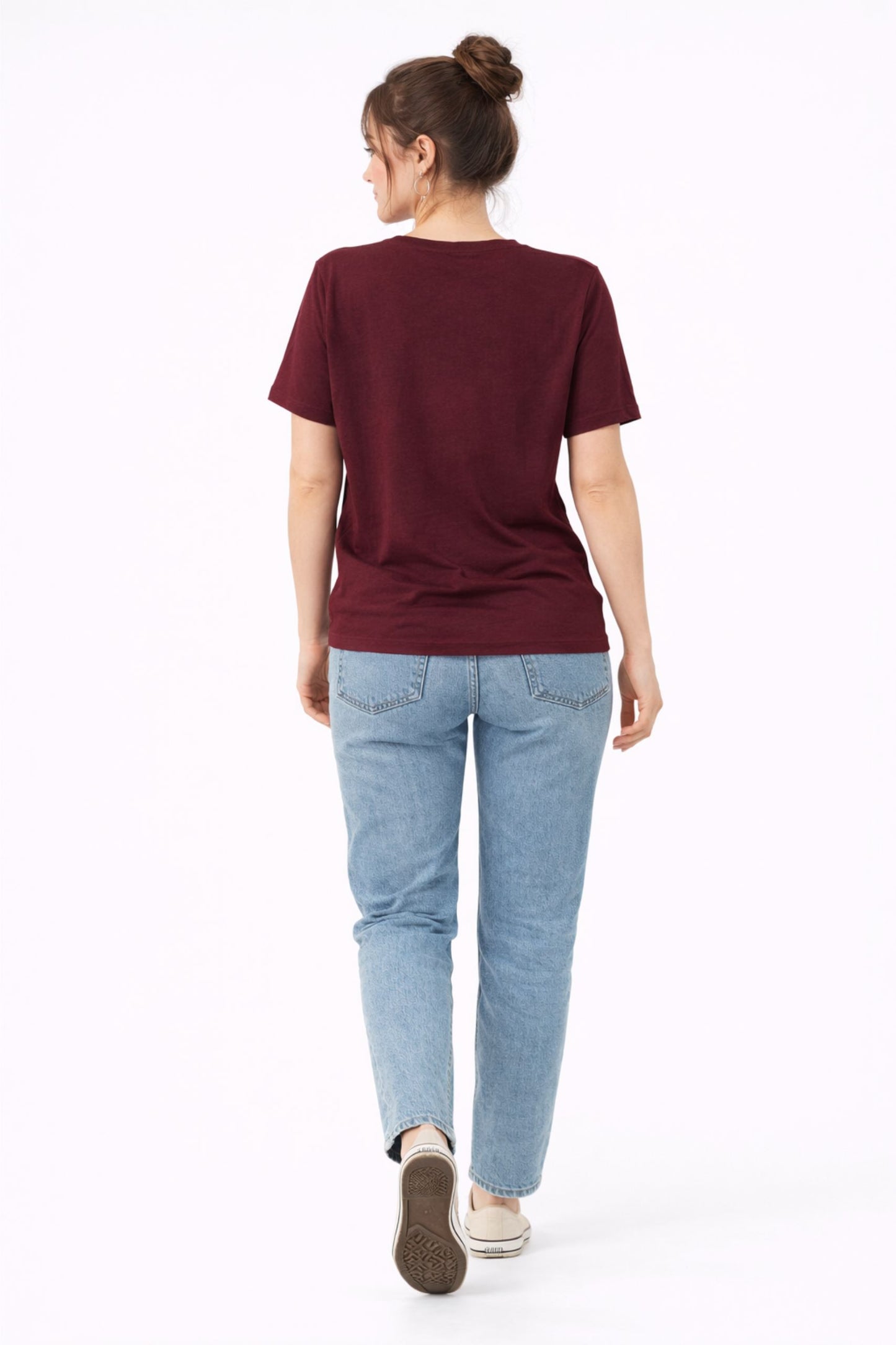 Maroon “Sweetheart” Heart Print Regular Fit T-Shirt