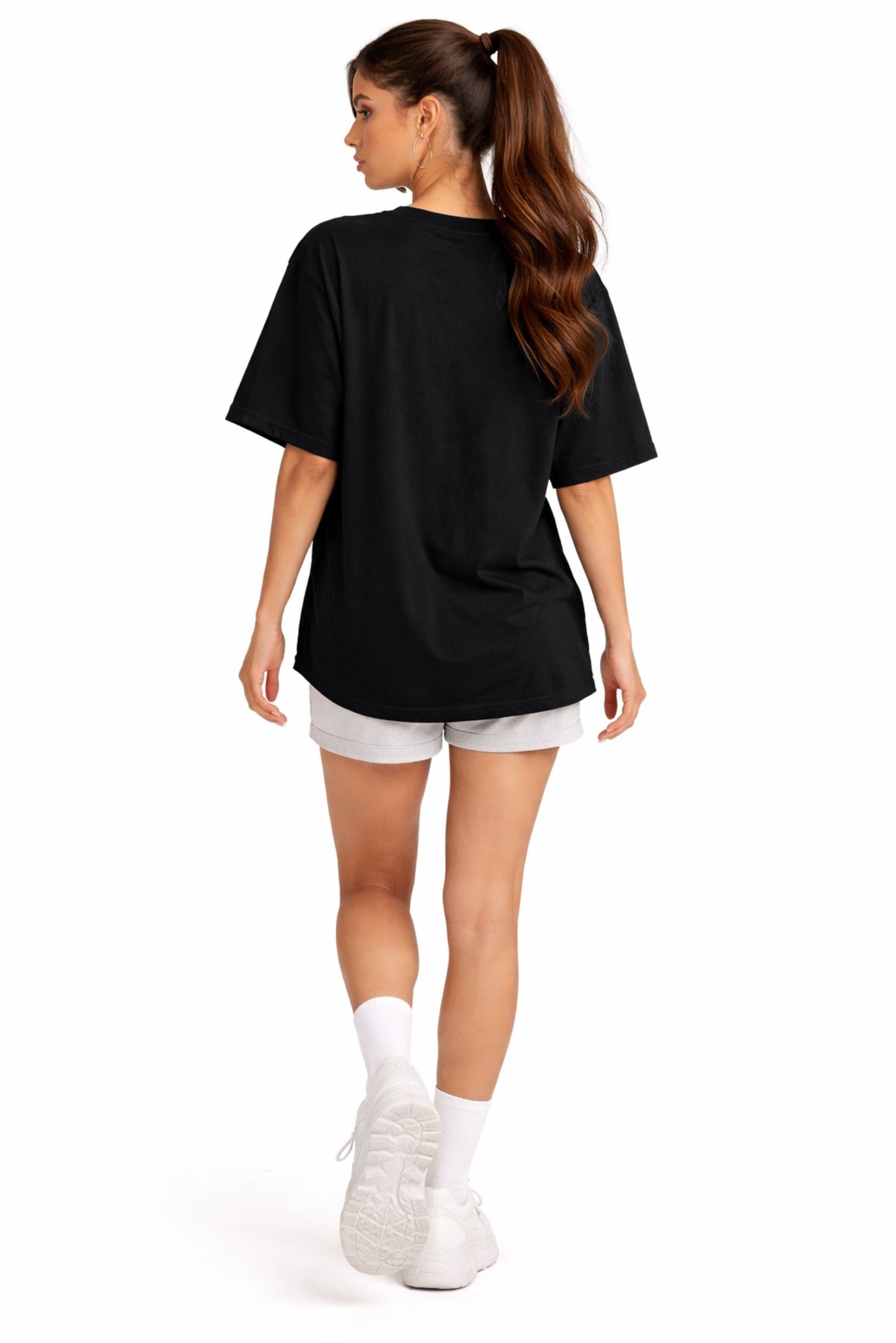 Oversized Black Printed T-Shirt
