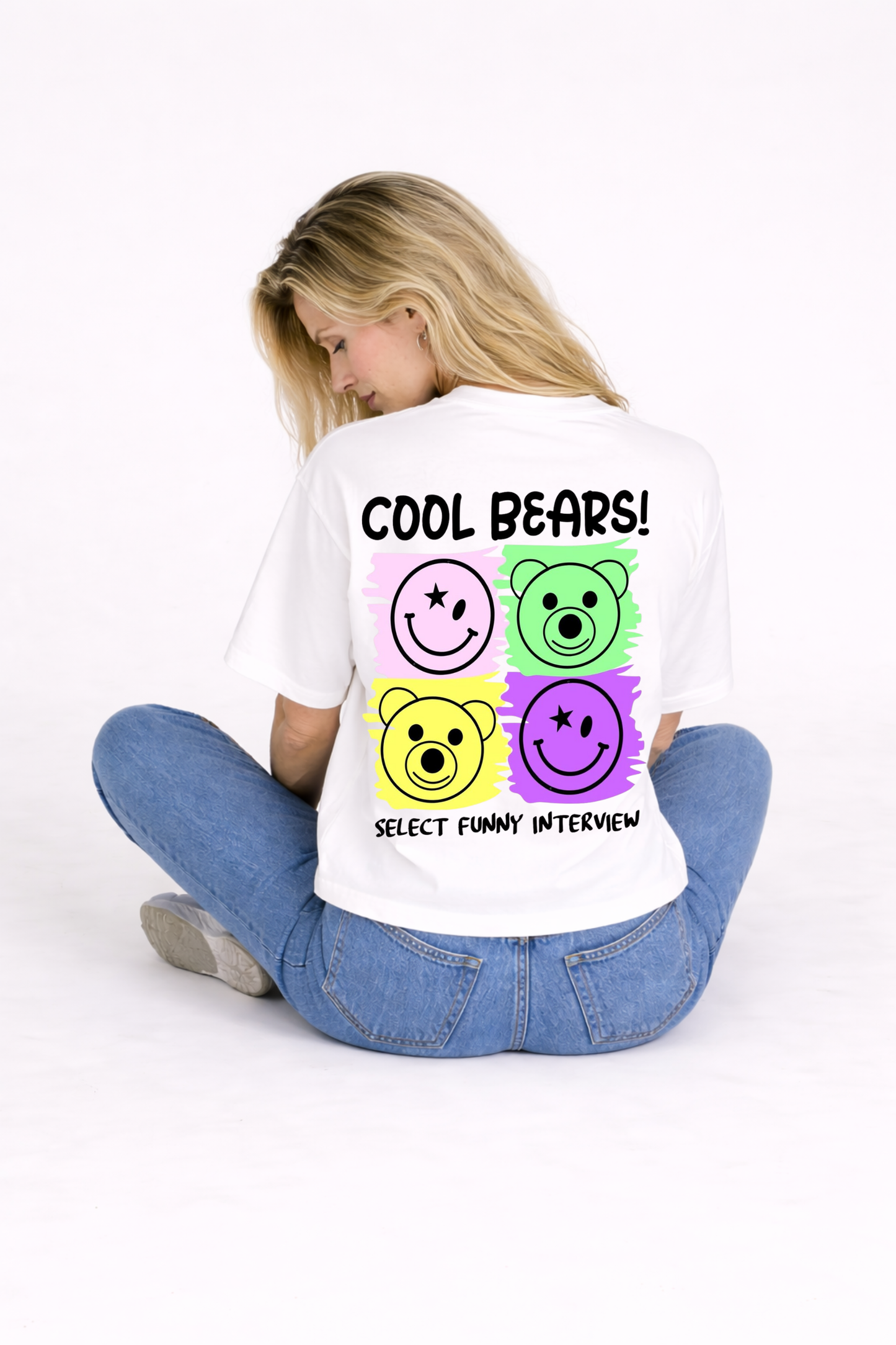 Cool Bears Printed Oversized Cotton T-Shirt for Women