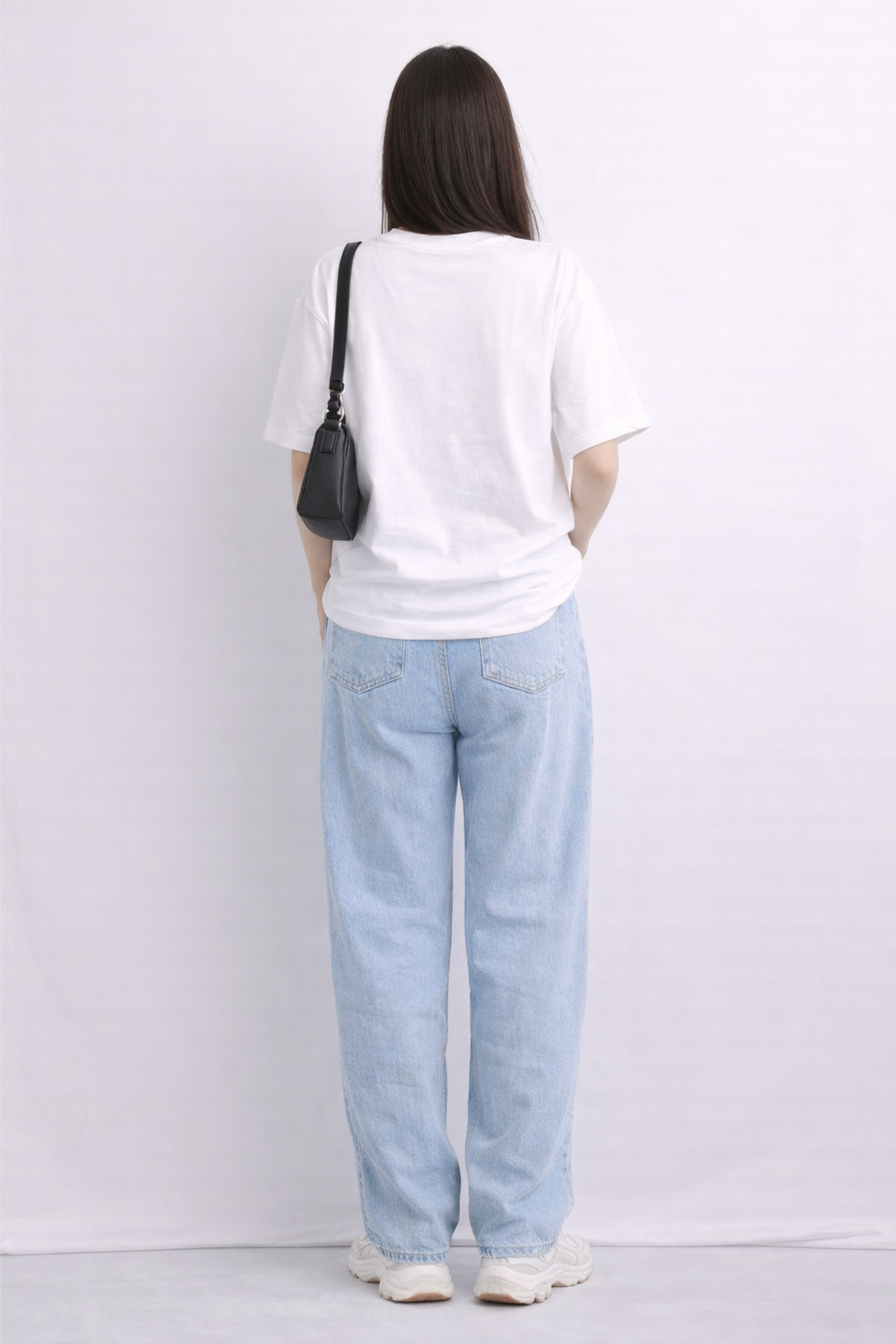 White Oversized T-Shirt for Women – “One Step at a Time” Print