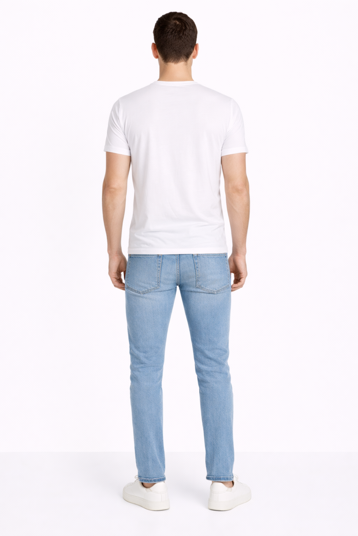 White Cotton “Stay Positive” Graphic Print Men’s T-Shirt