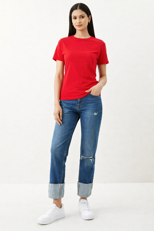 Classic Red Cotton T-Shirt