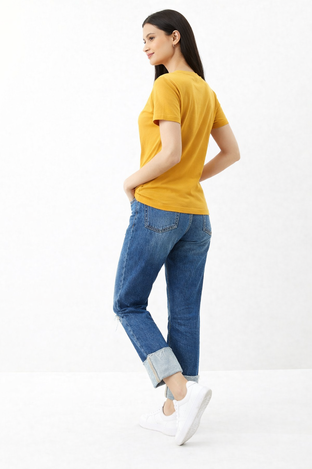 Classic Mustard Yellow Cotton T-Shirt