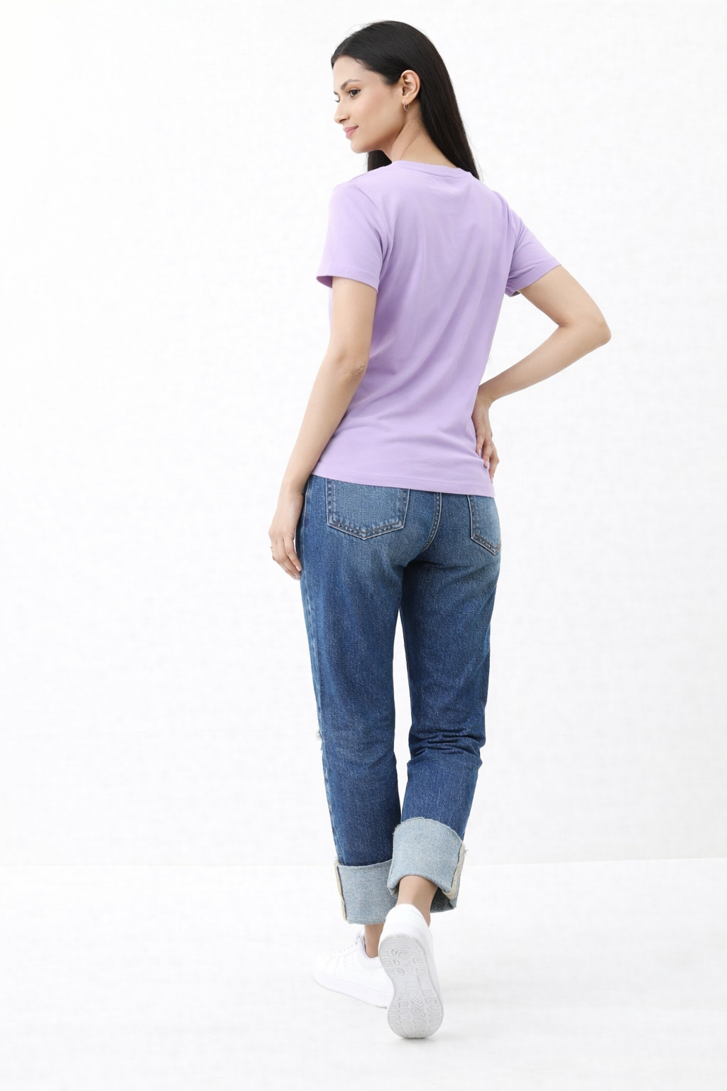 Classic Light Purple Cotton T-Shirt
