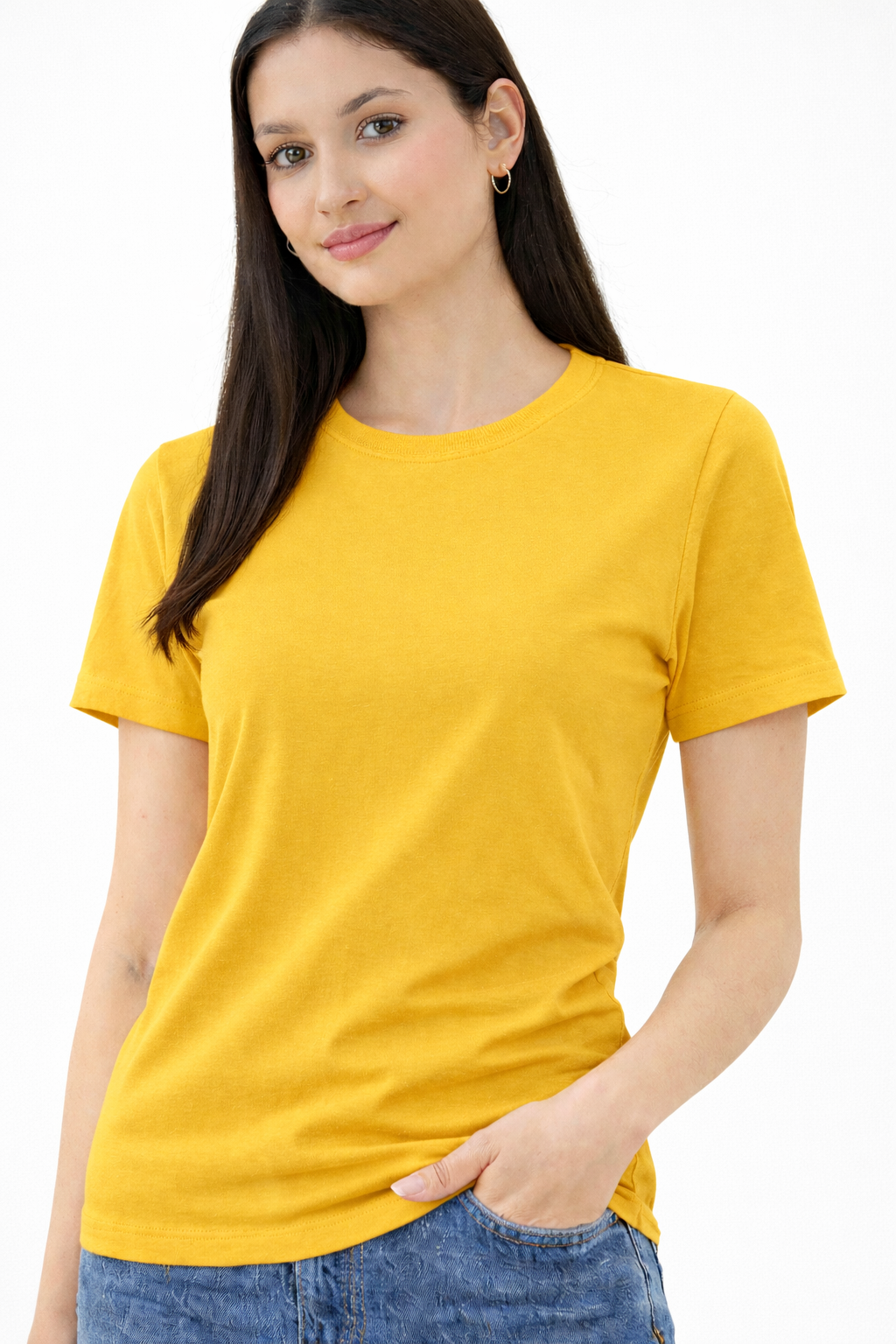 Classic Mustard Yellow Cotton T-Shirt