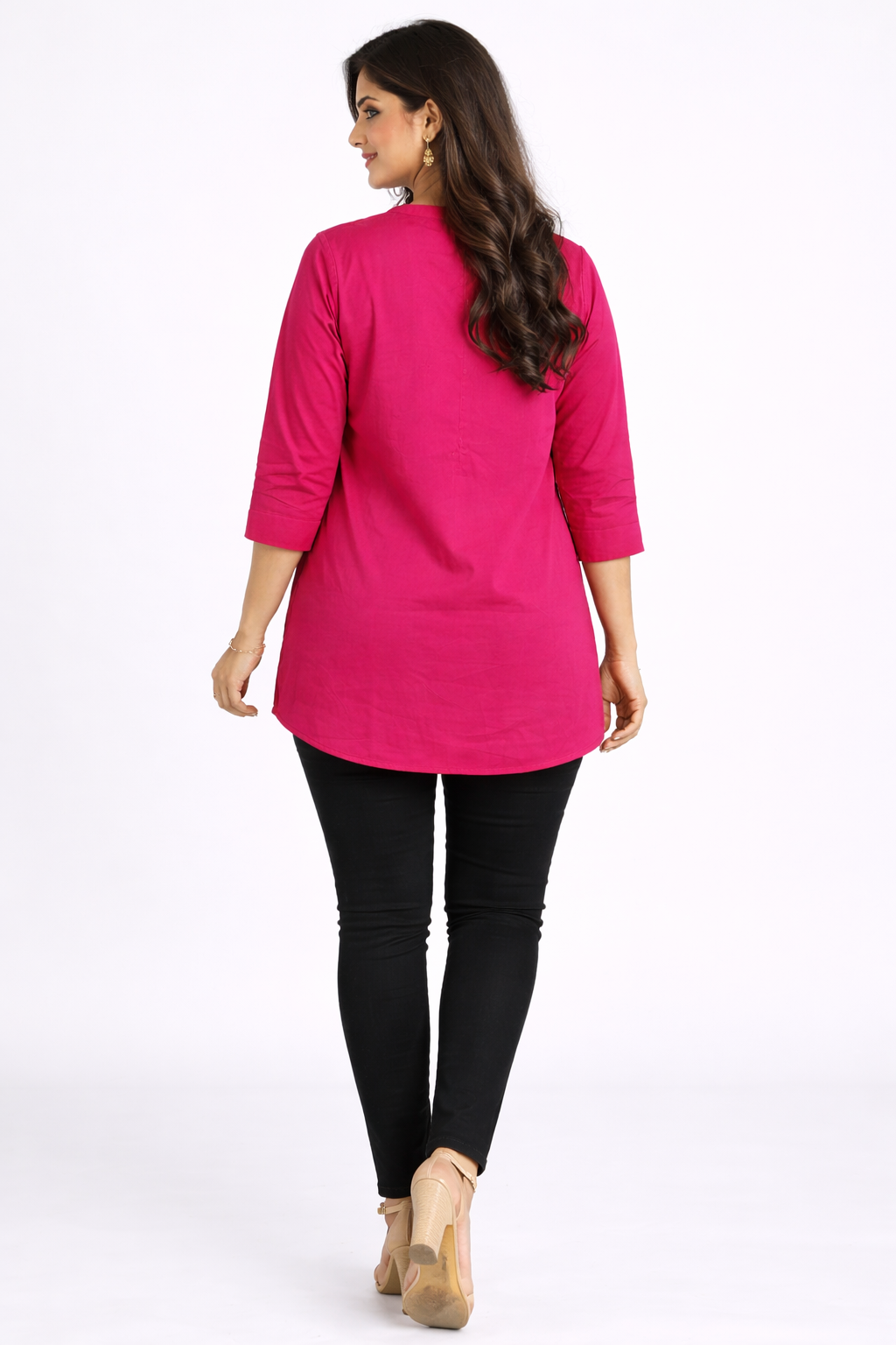 Solid Pink Straight Top