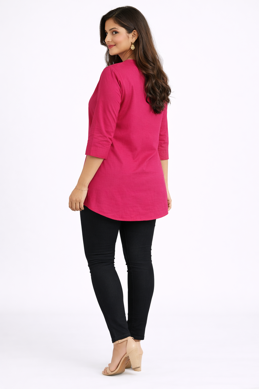 Solid Pink Straight Top