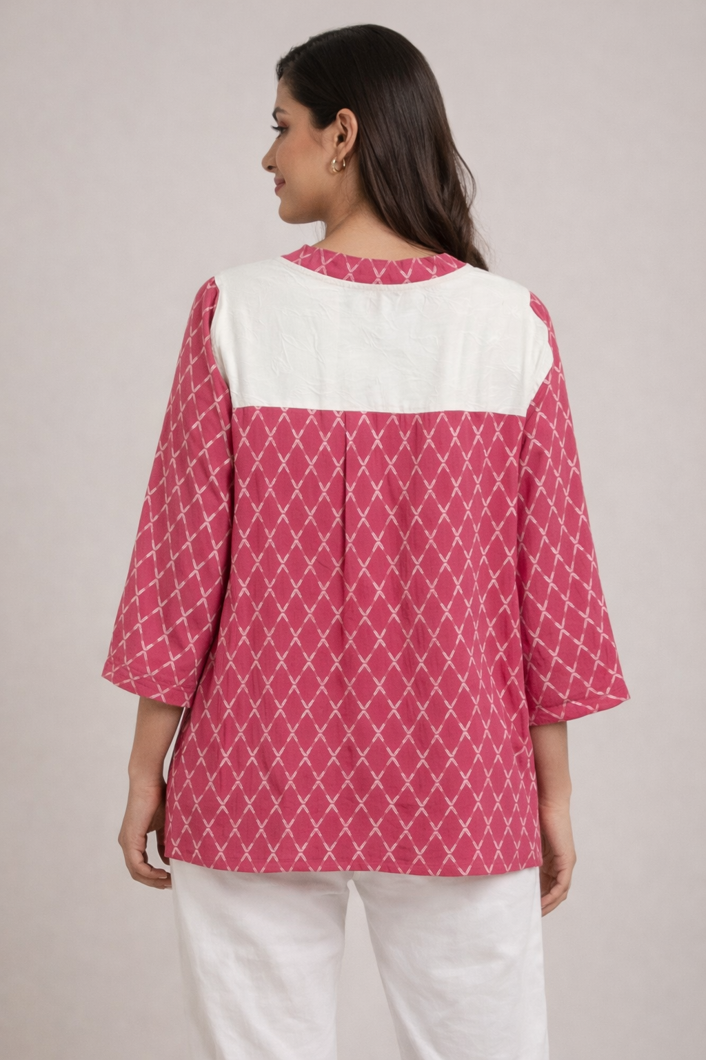 Pink Floral Printed Casual Top