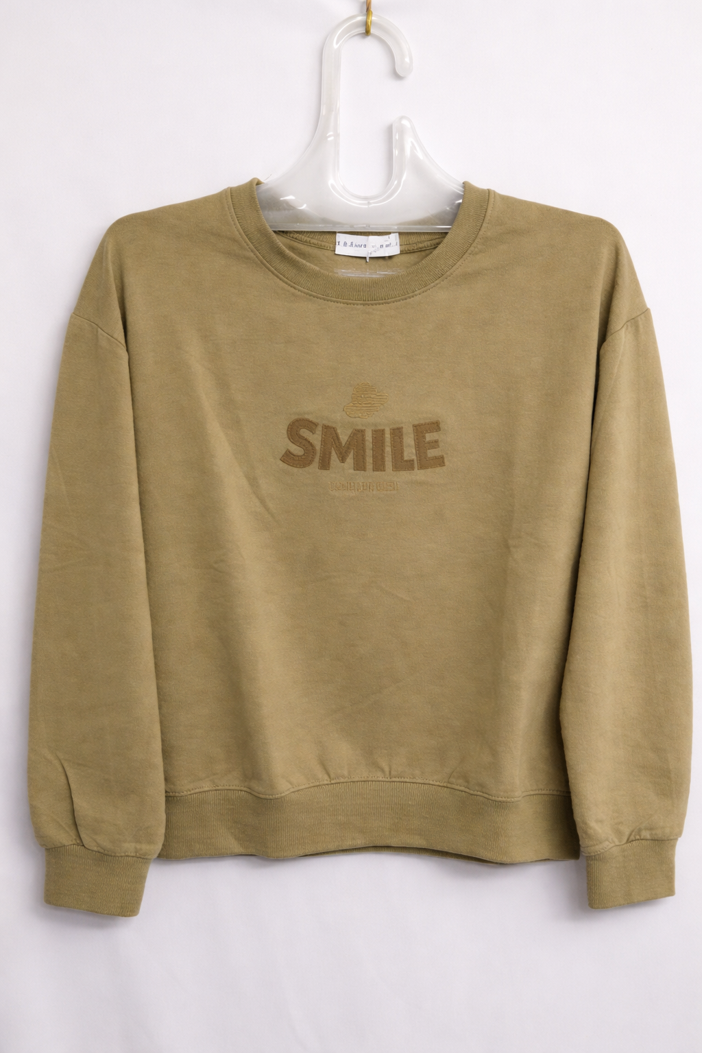 Beige Crew Neck Sweatshirt