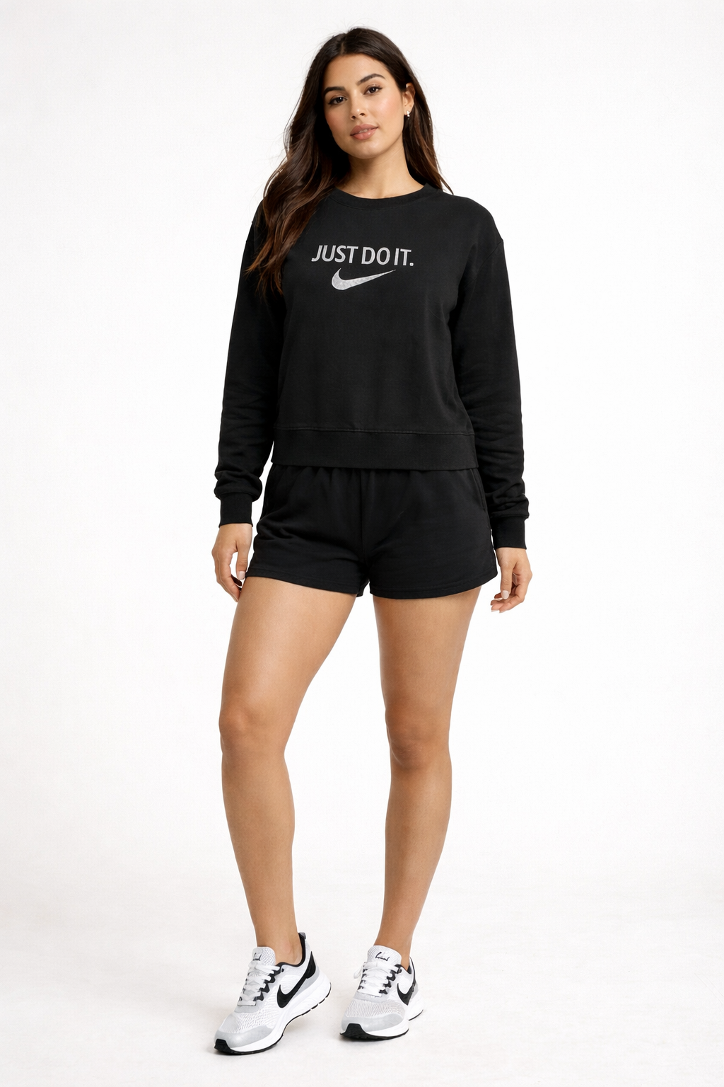 Black Cropped Sweatshirt