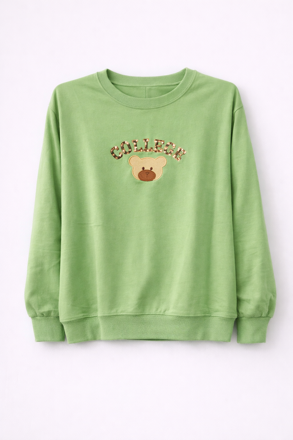 College Bear Graphic Sweatshirt – Mint Green