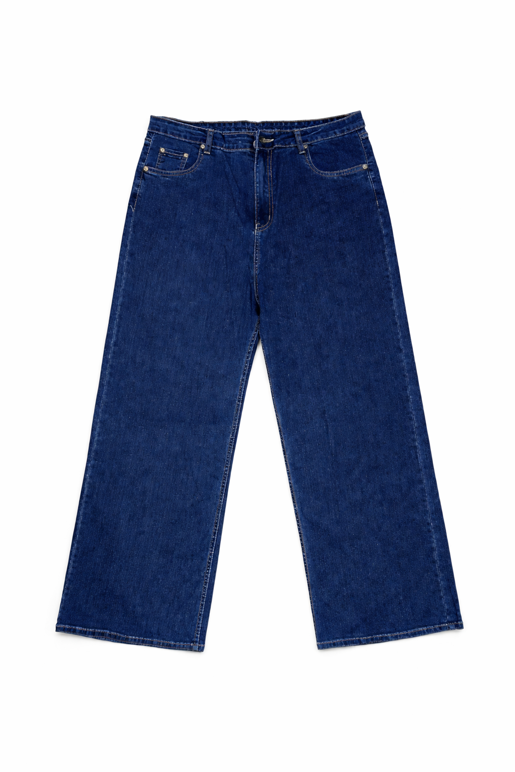 Dark Blue High Waist Wide Leg Stretchable Denim Jeans