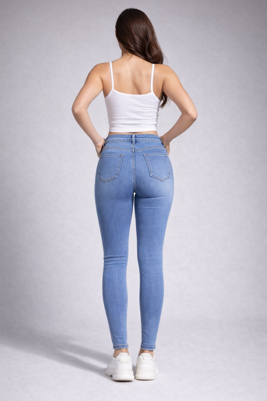 Light Blue High Waist Skinny Fit Stretchable Denim Jeans