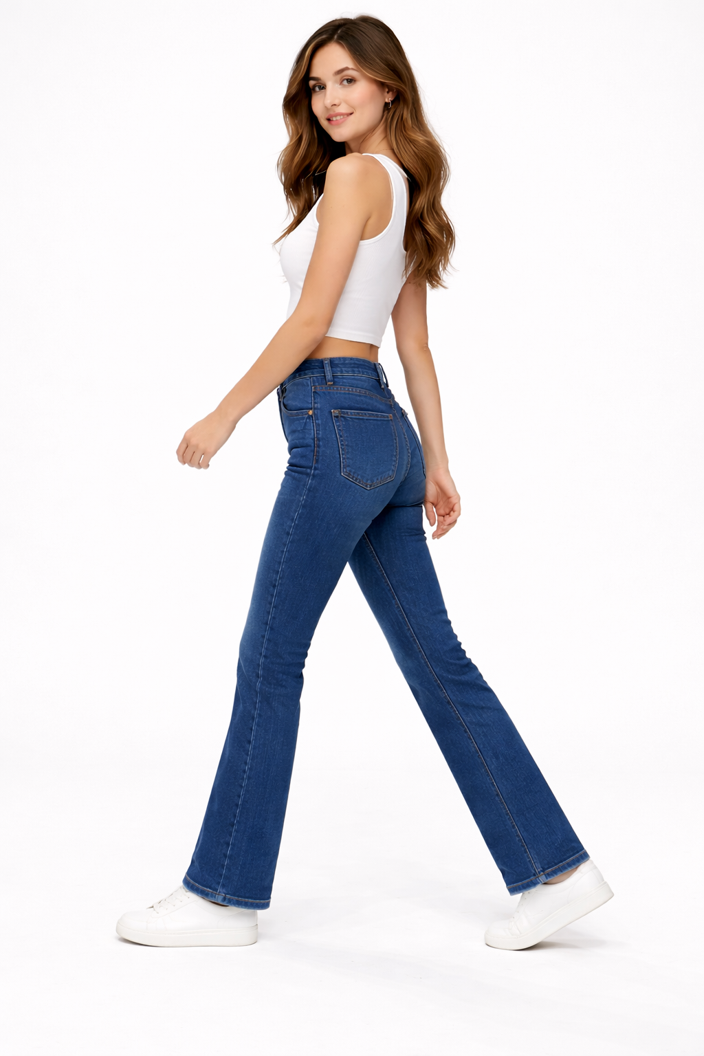 Mid Blue Straight Fit Denim Jeans