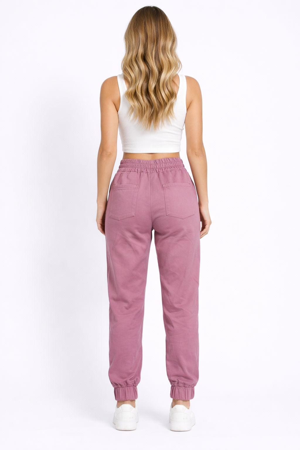 Stylish Pink Cargo Jogger Pants