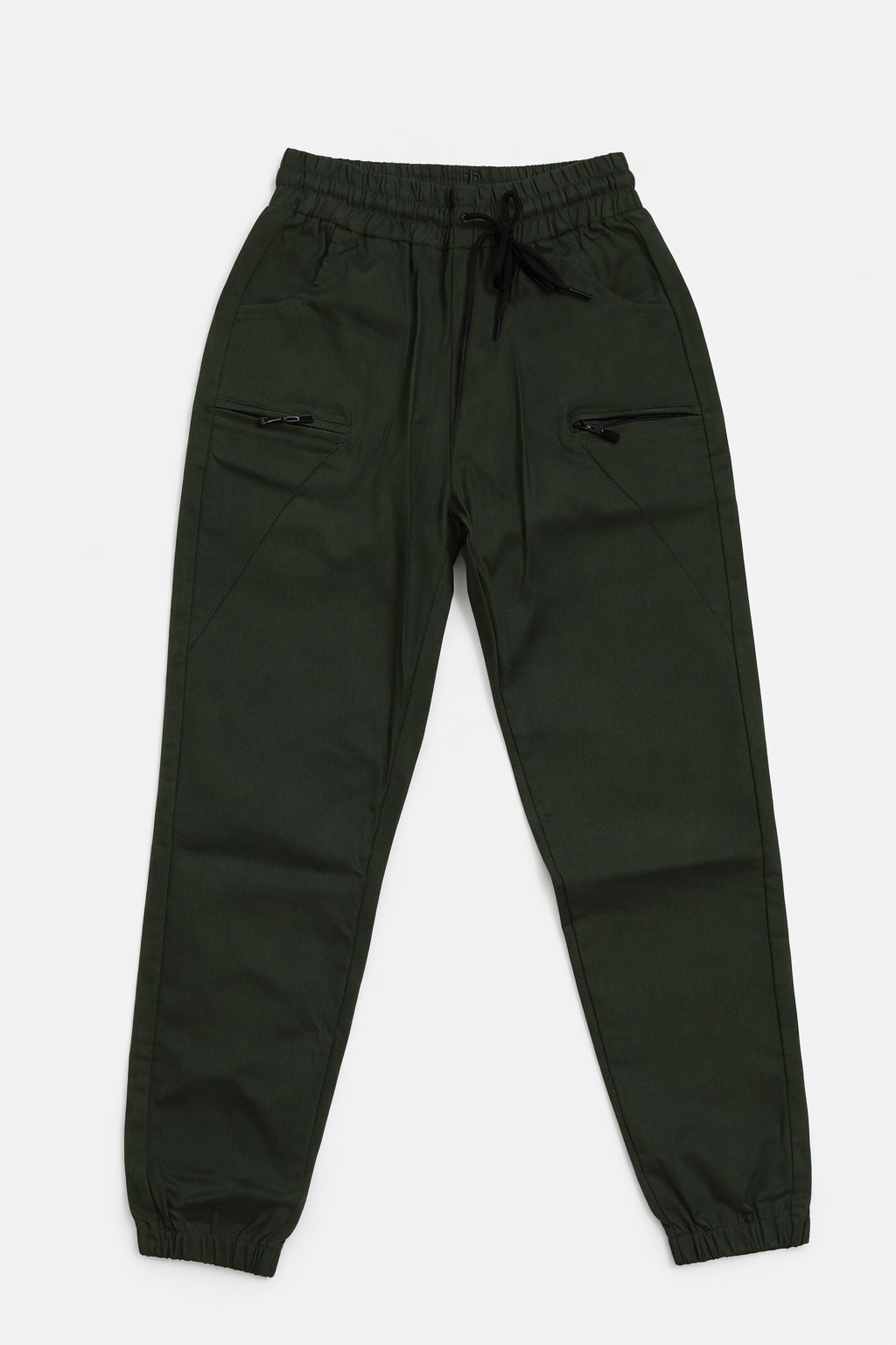 Stylish Bottle Green Cargo Jogger Pants