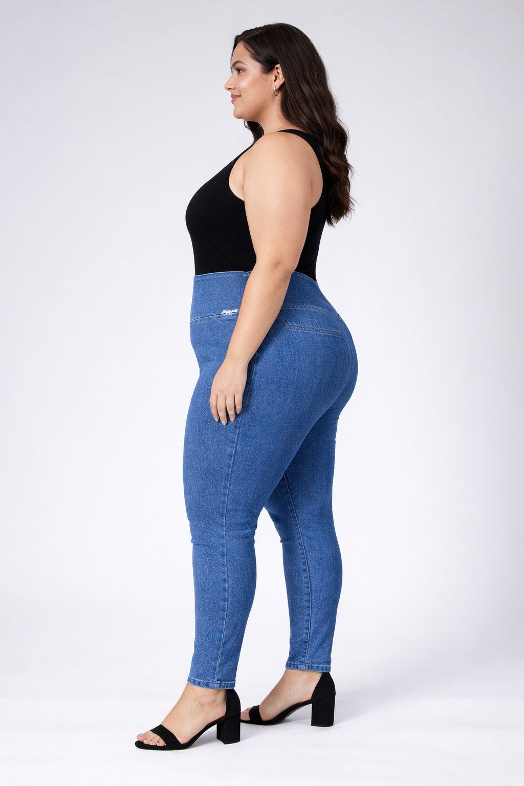 High Waist Stretchable Denim Jeggings – Light Blue