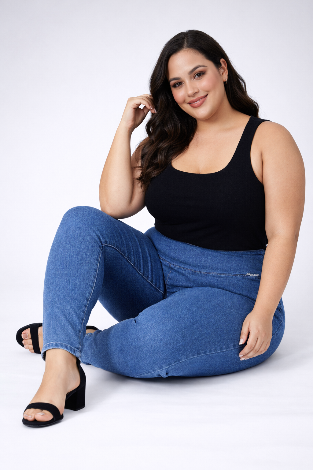 High Waist Stretchable Denim Jeggings – Light Blue