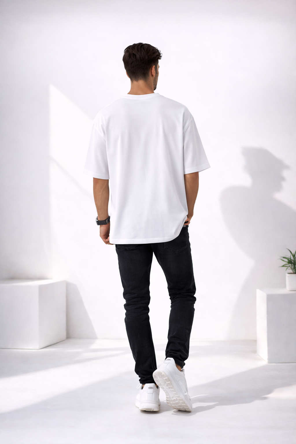 NEAKS Premium Oversized White T-Shirt for Men