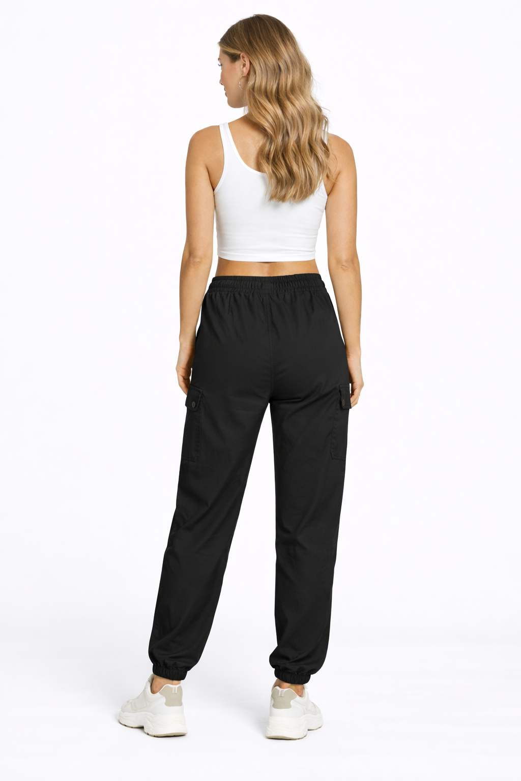 Black Cargo Jogger Pants