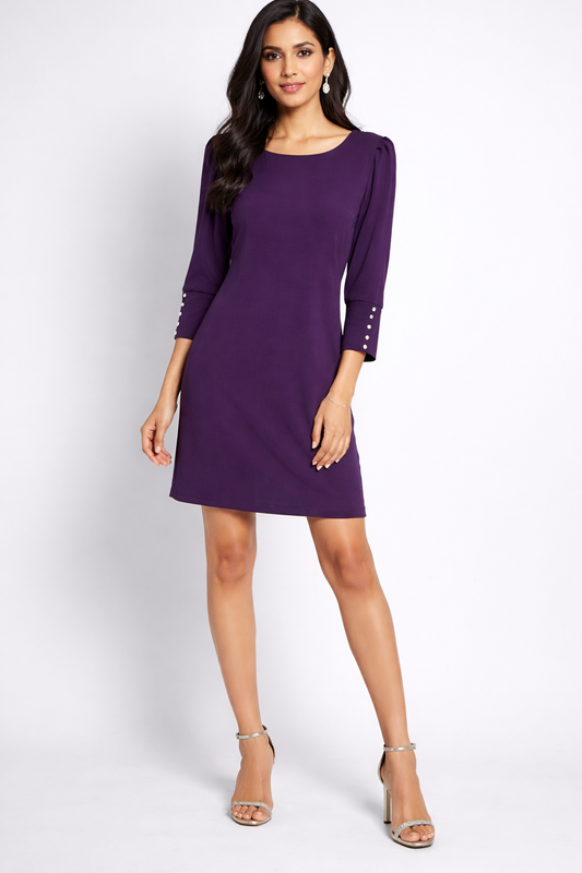 💜 Elegant Purple Dress for Women