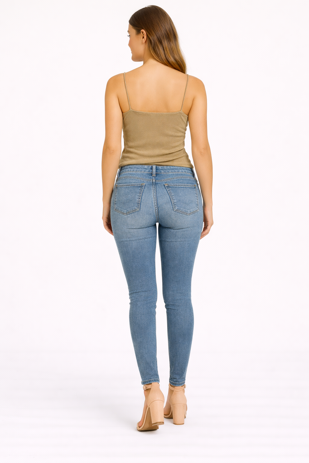 Beige Ribbed Camisole Top